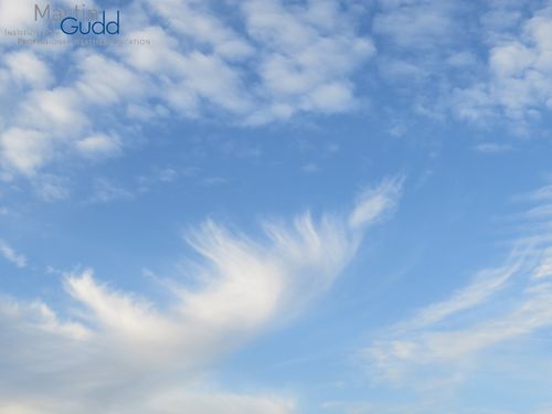 Altocumulus cavum – Wolkenloch um die Fallstreifen herum