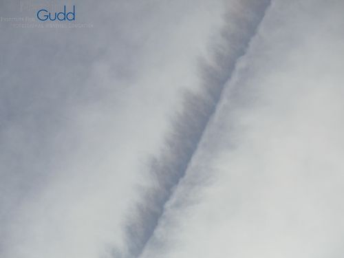 Dissipation Trail in Altocumulus (Detail)